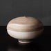 Ursula Scheid, Germany, unique stoneware lidded bowl/jar with pale gray glaze K2793