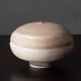 Ursula Scheid, Germany, unique stoneware lidded bowl/jar with pale gray glaze K2793