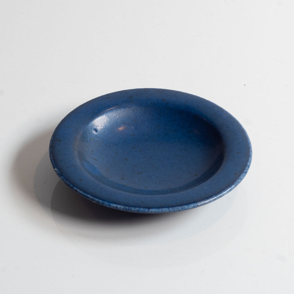 Saxbo, Denmark, small dish with blue matte glaze K2122