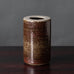 Per Linnemann-Schmidt for Palshus, Denmark, chamotte stoneware vase with brown glaze K2380