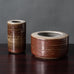 Per Linnemann-Schmidt for Palshus, Denmark, two chamotte stoneware vases with brown glaze