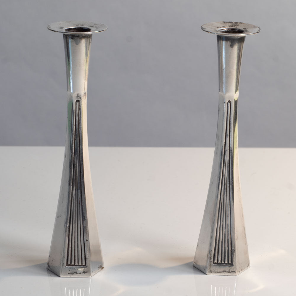 Pair of silver plated candlesticks J1490