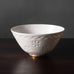 Gunnar Nylund for Rorstrand, porcelain bowl with matte white glaze and gold trim J1589