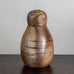 Horst Kerstan, Germany, unique stoneware double gourd vase with brown and cream glaze 