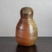 Products Horst Kerstan, Germany, unique stoneware double gourd vase with brown and cream glaze 