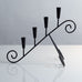 Gunnar Ander for Ystad-Metall, Sweden, black painted metal candelabra J1409