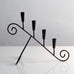 Gunnar Ander for Ystad-Metall, Sweden, black painted metal candelabra J1409