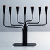 Gunnar Ander for Ystad Metall, Sweden, black painted metal candelabra J1407