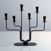 Gunnar Ander for Ystad Metall, Sweden, black painted metal candelabra J1408