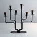 Gunnar Ander for Ystad Metall, Sweden, black painted metal candelabra J1408