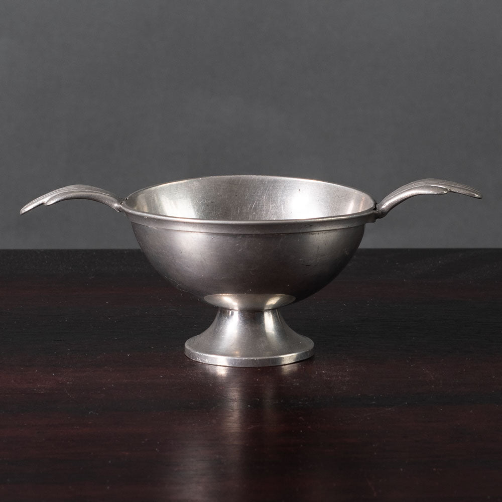 Herbert Bergman Fine Art Foundry, Sweden, tin footed bowl with two handles K2607