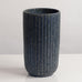 Arne Bang, own studio, Denmark, stoneware fluted vase with blue glaze M4088
