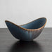 Gunnar Nylund for Rörstrand, ceramic elliptical bowl with blue and brown glaze H1007