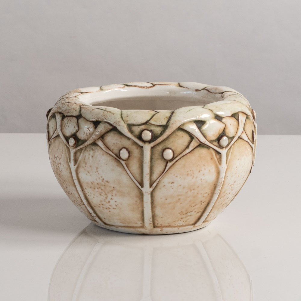 Ernst Wahliss for Turn-Teplitz, Austria, porcelain carved vase M4132