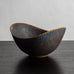 Gunnar Nylund for Rörstrand, ceramic elliptical bowl with blue and brown glaze H1437