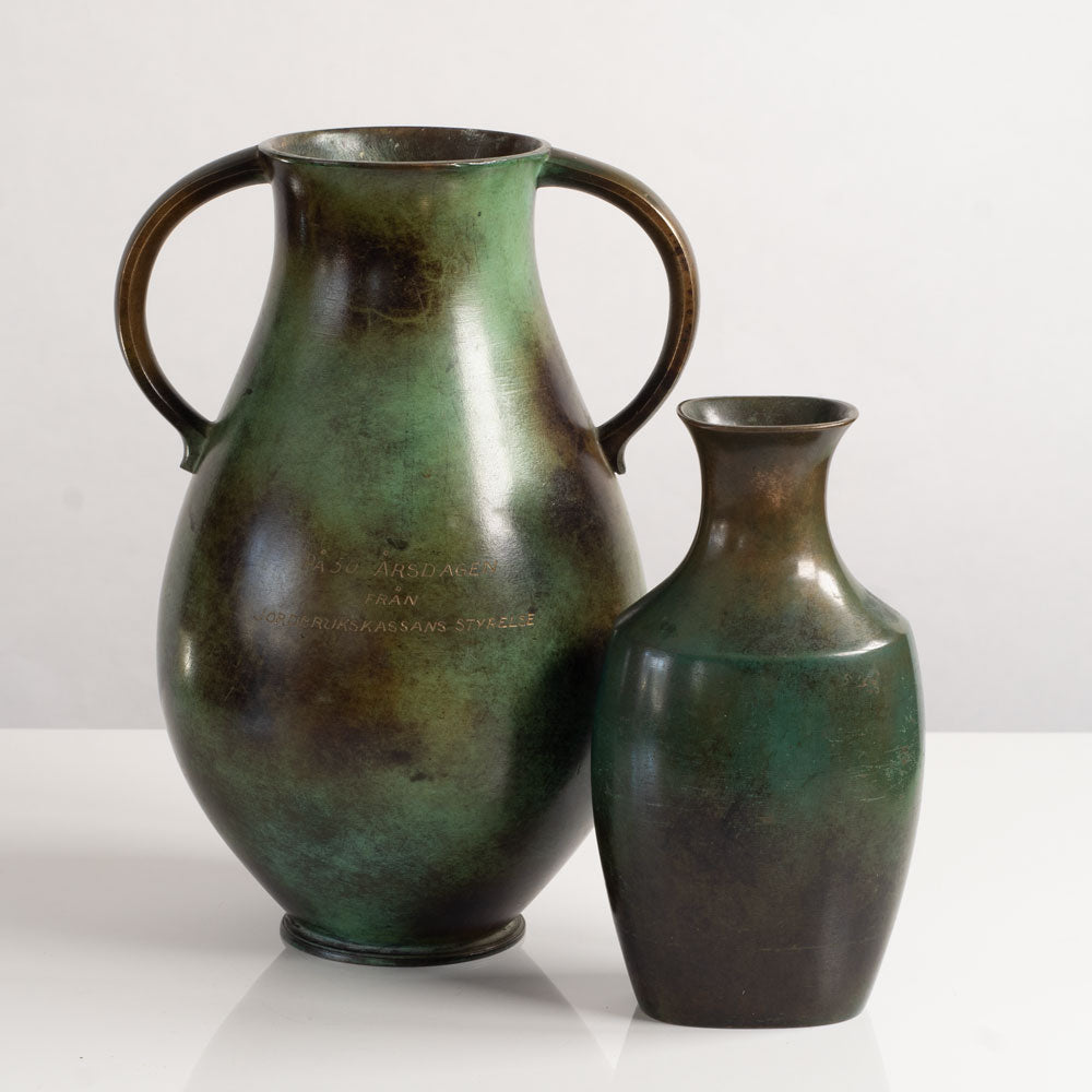 Two bronze vases by Just Andersen for GAB, Sweden