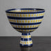 Stig Lindberg for Gustavsberg, "Faience" earthenware bowl with blue and yellow pattern D6345