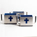 Three stainless steel boxes, Sweden L3647