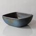 Carl Harry Stålhane for Rörstrand, Sweden, square bowl with mottled blue matte glaze K2426