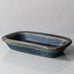 Carl Harry Stålhane for Rörstrand, Sweden, rectangular dish with blue mottled matte glaze K2409