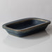 Carl Harry Stålhane for Rörstrand, Sweden, rectangular dish with blue mottled matte glaze K2409