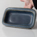 Carl Harry Stålhane for Rörstrand, Sweden, rectangular dish with blue mottled matte glaze K2409