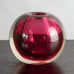 A.D. Copier for Leerdam, the Netherlands, red and clear glass vase with control bubbles G9354