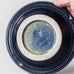 Kåge Verkstad stoneware dishwith dark blue haresfur glaze J1721