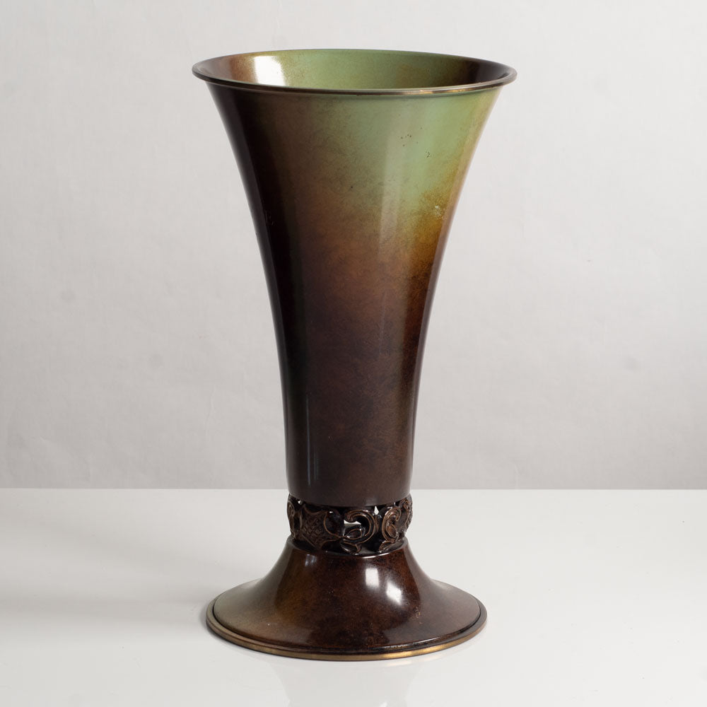 Ystad Brons, Sweden, bronze flaring vase L3793