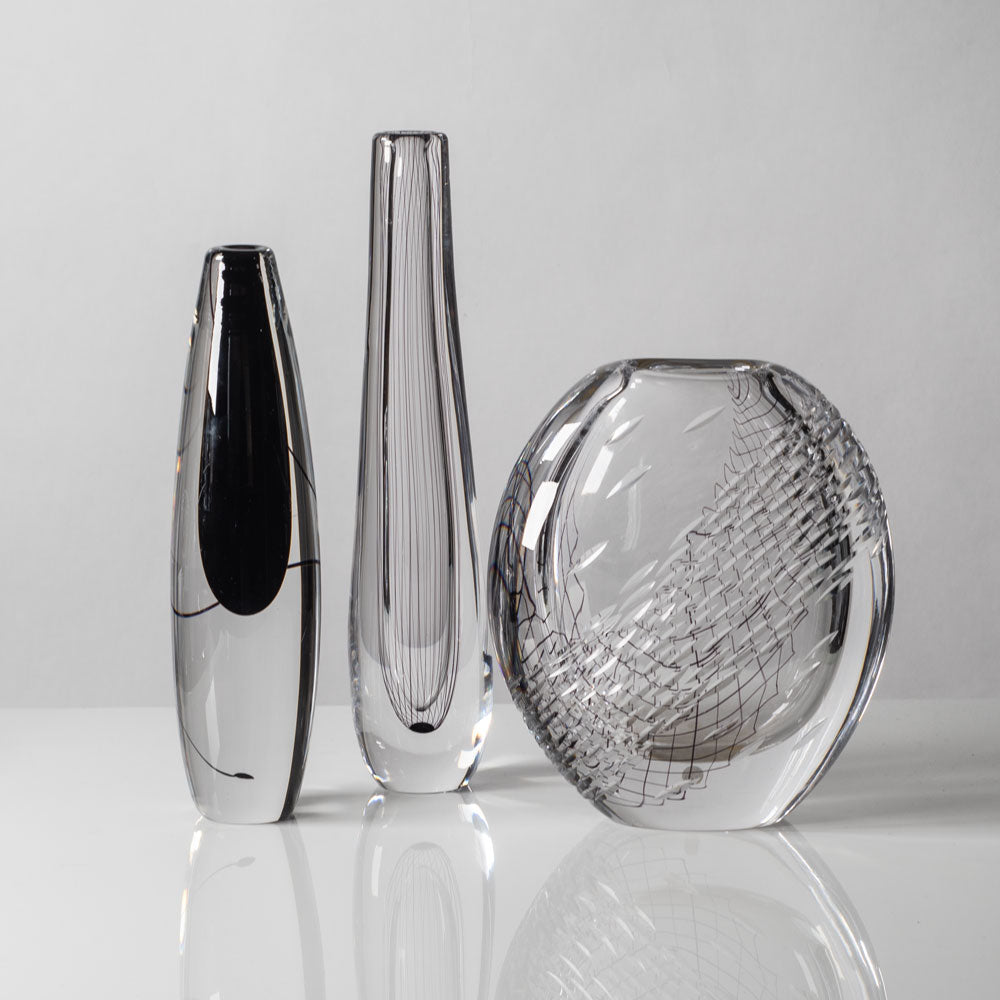 Three vases by Vicke Lindstrand for Kosta