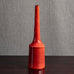 Jaap Ravelli, the Netherlands, long necked earthenware vase with red glaze M4128