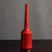 Jaap Ravelli, the Netherlands, long necked earthenware vase with red glaze M4128