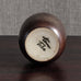 Erich and Ingrid Triller for Tobo, Sweden, vase with matte brown glaze G9512