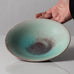 Colin Pearson, UK, unique stoneware bowl with celadon and oxblood glaze N7169