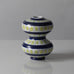 Stig Lindberg for Gustavsberg, Sweden, faiance vase with blue, green and white decoration K2354