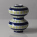 Stig Lindberg for Gustavsberg, Sweden, faiance vase with blue, green and white decoration K2354