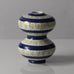 Stig Lindberg for Gustavsberg, Sweden, faiance vase with blue, green and white decoration K2354