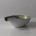 Stig Lindberg for Gustavsberg, Sweden, faiance bowl with olive green and white decoration K2352