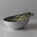 Stig Lindberg for Gustavsberg, Sweden, faiance bowl with olive green and white decoration K2352