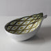 Stig Lindberg for Gustavsberg, Sweden, faiance bowl with olive green and white decoration K2352