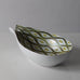 Stig Lindberg for Gustavsberg, Sweden, faiance bowl with olive green and white decoration K2352