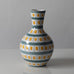 Stig Lindberg for Gustavsberg, Sweden, faiance vase with yellow, green and white decoration L3038