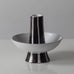 Stig Lindberg for Gustavsberg, Sweden, faiance candlestick with black and white decoration L3039