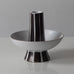 Stig Lindberg for Gustavsberg, Sweden, faiance candlestick with black and white decoration L3039