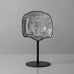 Erik Hoglund for Boda, Sweden, glass sculpture on iron stand, L3029