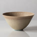 Stig Lindberg for Gustavsberg, Sweden, unique stoneware bowl with pale brown glaze K2908