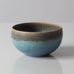 Stig Lindberg for Gustavsberg, Sweden, unique stoneware bowl with pale brown and blue glaze K2050