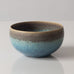 Stig Lindberg for Gustavsberg, Sweden, unique stoneware bowl with pale brown and blue glaze K2050