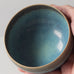 Stig Lindberg for Gustavsberg, Sweden, unique stoneware bowl with pale brown and blue glaze K2050