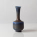 Berndt Friberg for Gustavsberg, Sweden, unique stoneware longnecked vase with dark blue glaze K2727